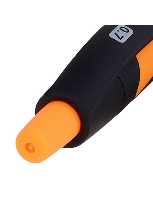 Ручка шариковая автоматическая BRAUBERG ULTRA COLOR NEON, soft-touch, СИНЯЯ, пишущий узел 0,7 мм, линия письма 0,35 мм, 144203