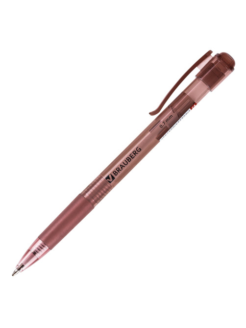 Ручка шариковая автоматическая с грипом BRAUBERG 