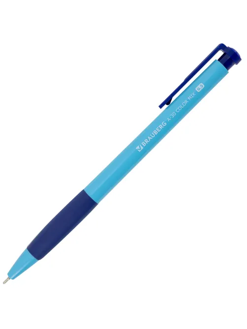 Ручка шариковая автоматическая BRAUBERG A-30 COLOR MIX 
