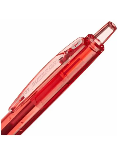 Ручка шариковая автоматическая с грипом PILOT Super Grip G, КРАСНАЯ, линия 0,22 мм, BPGG-8R-F R