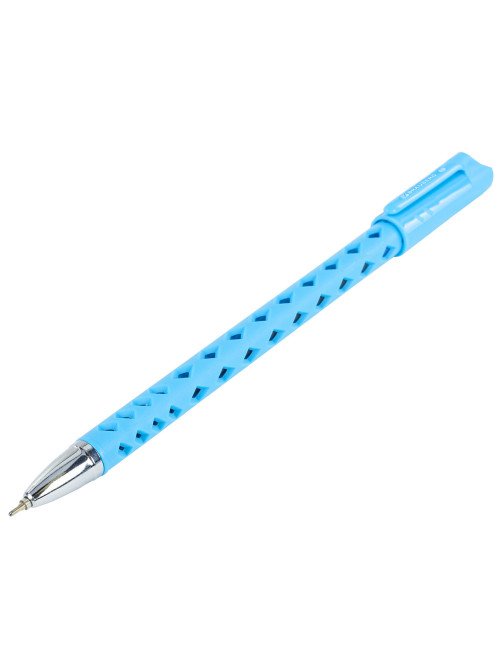 Ручка шариковая масляная BRAUBERG Orient Color, СИНЯЯ, корпус ассорти, В ДИСПЛЕЕ, игольчатый узел 0,7 мм, линия письма 0,35 мм, 143001
