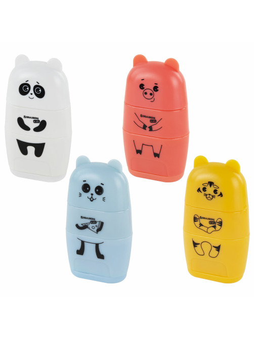 Точилка с ластиком 2 в 1 BRAUBERG KIDS 
