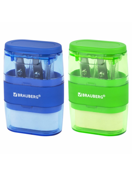 Точилки с ластиком 2 в 1 BRAUBERG 