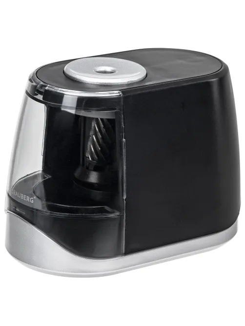 Точилка электрическая BRAUBERG ONE фреза с автостопом, 4 батарейки AA/USB (под адаптер), 270577