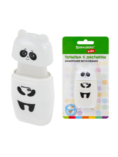 Точилка с ластиком 2 в 1 BRAUBERG KIDS 
