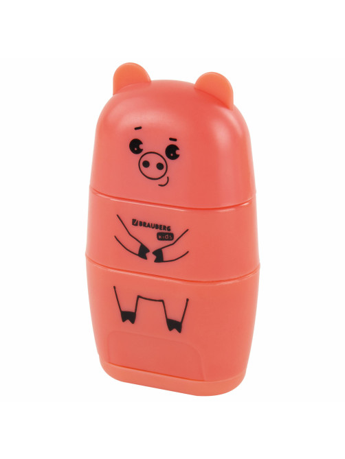 Точилка с ластиком 2 в 1 BRAUBERG KIDS 