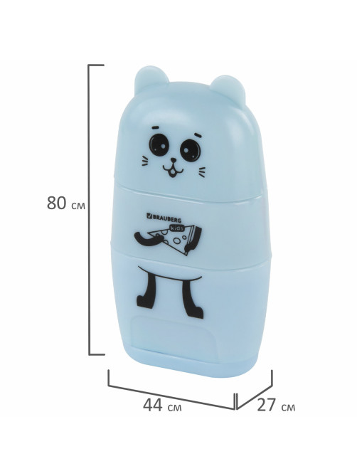 Точилка с ластиком 2 в 1 BRAUBERG KIDS 