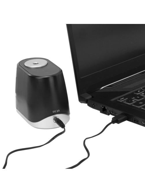 Точилка электрическая BRAUBERG ONE фреза с автостопом, 4 батарейки AA/USB (под адаптер), 270577