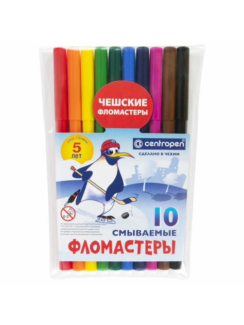 Фломастеры 10 ЦВЕТОВ CENTROPEN 