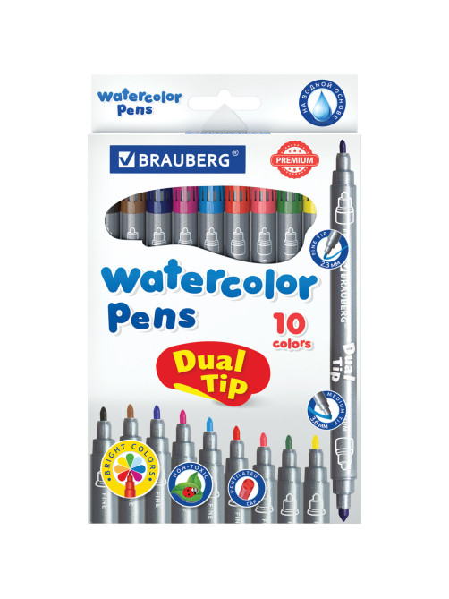 Фломастеры двусторонние BRAUBERG 