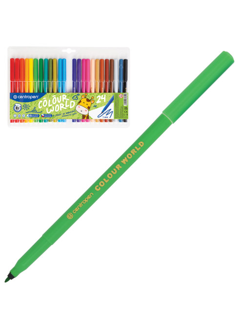 Фломастеры 24 ЦВЕТА CENTROPEN 