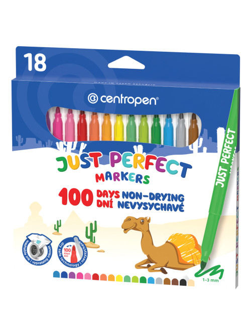 Фломастеры 18 ЦВЕТОВ CENTROPEN 