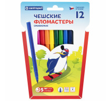 Фломастеры 12 ЦВЕТОВ CENTROPEN 