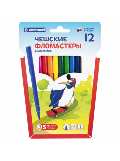 Фломастеры 12 ЦВЕТОВ CENTROPEN 