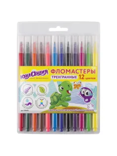 Фломастеры ЮНЛАНДИЯ 12 цветов, 