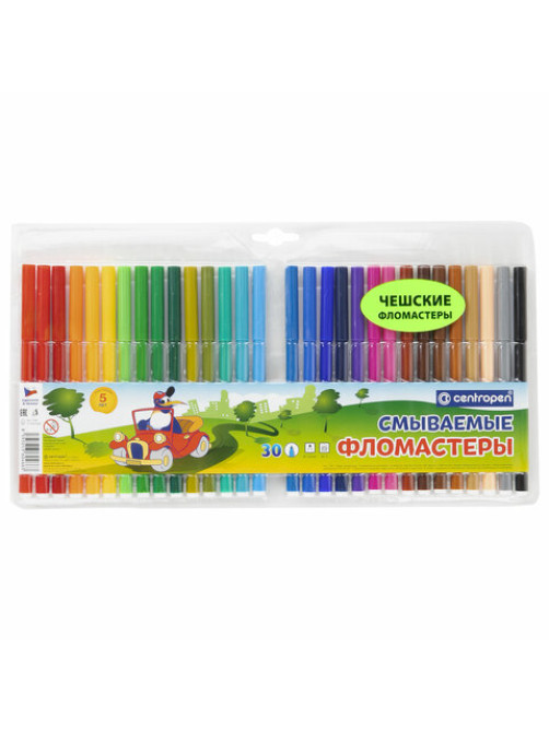 Фломастеры 30 ЦВЕТОВ CENTROPEN 