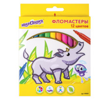 Фломастеры ЮНЛАНДИЯ 12 цветов, 