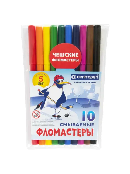 Фломастеры 10 ЦВЕТОВ CENTROPEN 