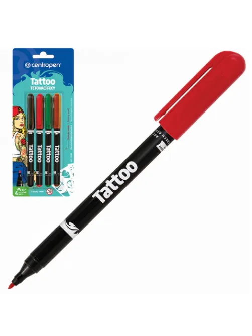 Фломастеры для кожи 4 ЦВЕТА CENTROPEN 