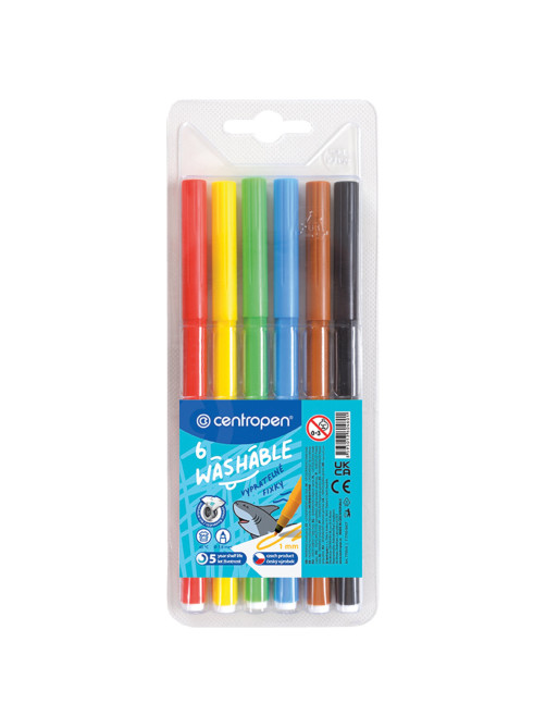 Фломастеры 6 ЦВЕТОВ CENTROPEN 