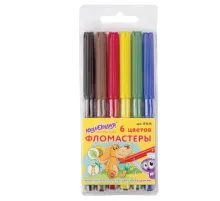 Фломастеры ЮНЛАНДИЯ 6 цветов, 
