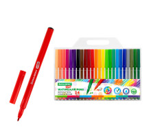 Фломастеры BRAUBERG KIDS КЛАССИЧЕСКИЕ 24 цвета, вентилируемый колпачок, ПВХ-упаковка, 152602