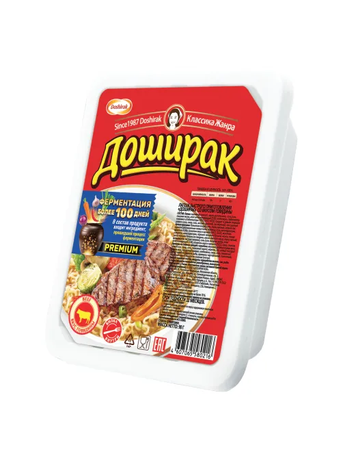 Лапша ДОШИРАК со вкусом говядины 90 г, 10853