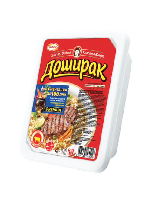 Лапша ДОШИРАК со вкусом говядины 90 г, 10853