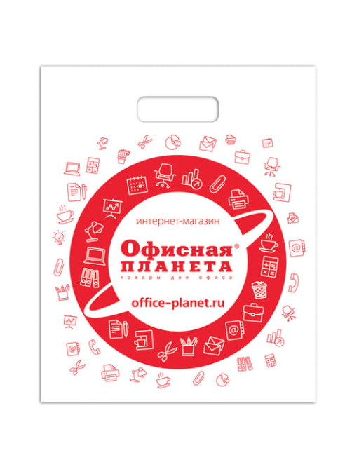 Пакет презентационно-упаковочный ОФИСНАЯ ПЛАНЕТА, 40х50 см, усиленная ручка, 500362