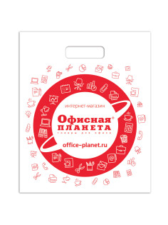 Пакет презентационно-упаковочный ОФИСНАЯ ПЛАНЕТА, 40х50 см, усиленная ручка, 500362
