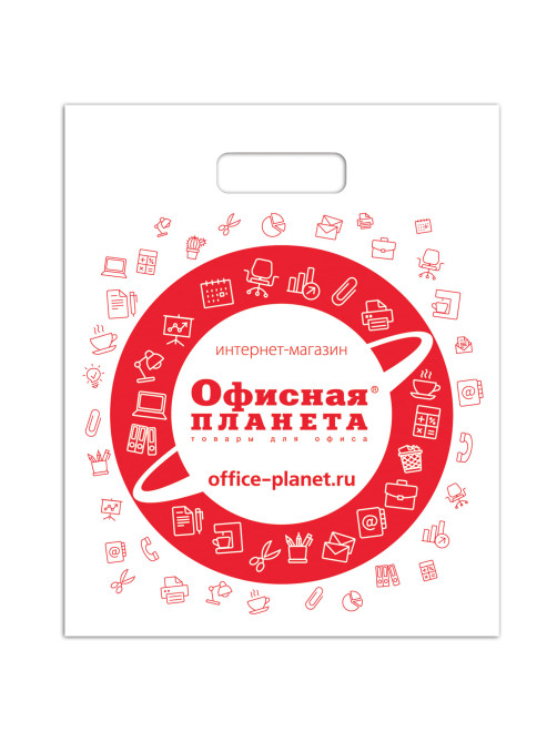 Пакет презентационно-упаковочный ОФИСНАЯ ПЛАНЕТА, 40х50 см, усиленная ручка, 500362