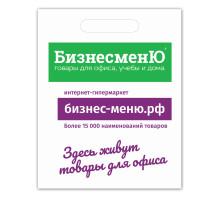 Пакет презентационно-упаковочный БИЗНЕСМЕНЮ, 40х50 см, усиленная ручка, 503226