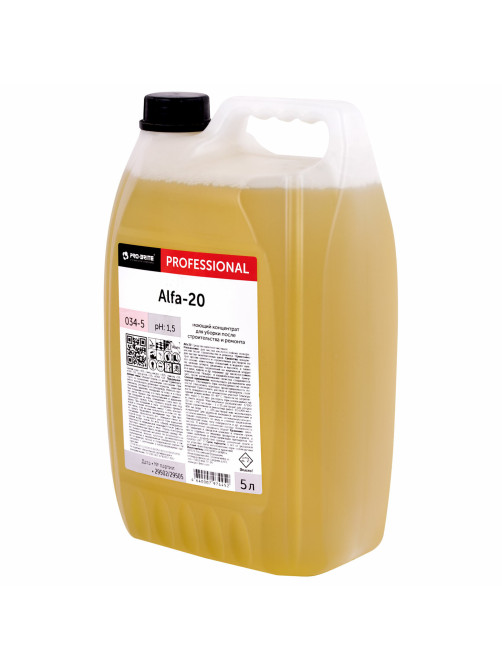 Средство для уборки после строительства моющее, 5 л, PRO-BRITE ALFA-20, кислотное, концентрат, 034-5