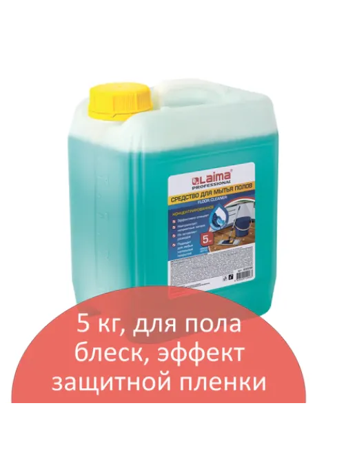 Средство для мытья пола 5 кг, LAIMA PROFESSIONAL концентрат, 