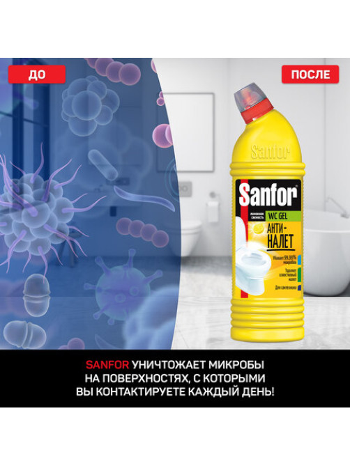 Средство для уборки туалета 1 кг, SANFOR WC gel (Санфор гель) 