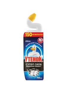 Средство для сантехники/уборки туалета 900 мл, ТУАЛЕТНЫЙ УТЕНОК Супер Сила 