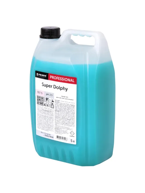 Средство для уборки санитарных помещений, 5 л, PRO-BRITE SUPER DOLPHY, кислотное, концентрат, 017-5