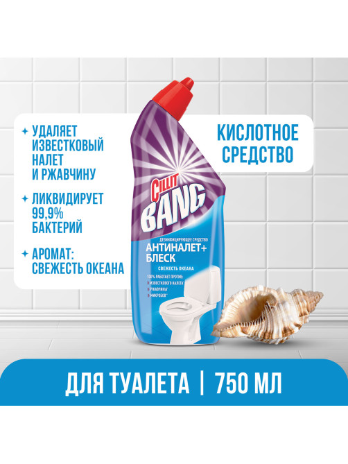 Средство для уборки туалета дезинфицирующее 750 мл CILLIT BANG 