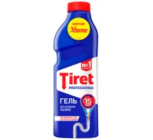 Средство для прочистки канализационных труб 1 л, TIRET (Тирет) Professional, гель