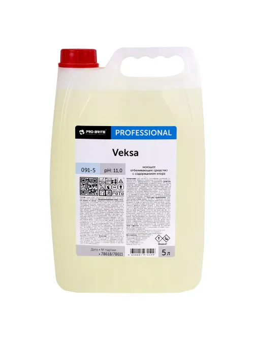 Средство для уборки санитарных помещений, 5 л, PRO-BRITE VEKSA, щелочное, концентрат, 091-5