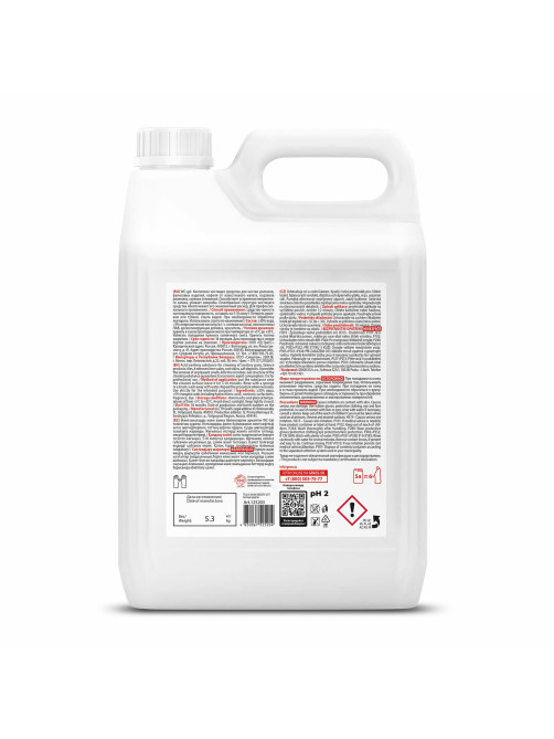 Средство для уборки сантехнических блоков 5,3 кг GRASS WC-GEL, кислотное, гель, 125203