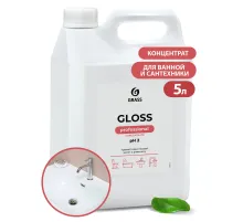Средство для чистки сантехники кислотное 5,5 кг, GRASS GLOSS PROFESSIONAL, концентрат, 125323