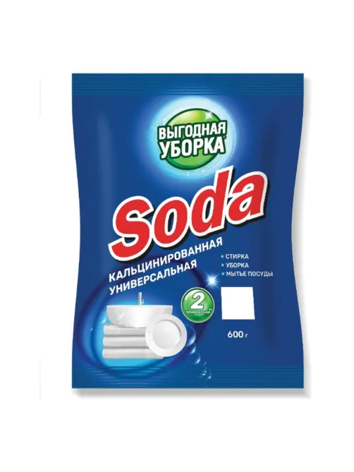 Сода кальцинированная 600 г, ВЫГОДНАЯ УБОРКА, РЕНЕССАНС КОСМЕТИК, МИНПРОМТОРГ, 2959