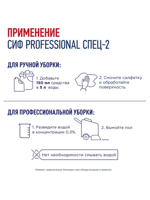 Средство моющее универсальное с дезинфицирующим эффектом 5 л, СИФ Professional