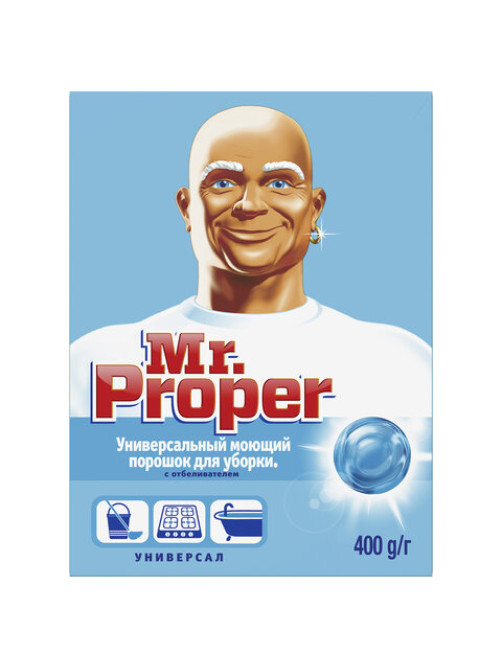 Чистящее средство 400 г, MR.PROPER (Мистер Пропер), с отбеливающим эффектом, универсал, порошок
