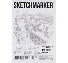 Калька А4 для печати и творчества, 90 г/м2, 100 листов, SKETCHMARKER, SM17119