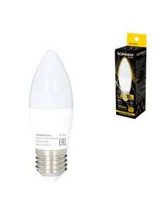 Лампа светодиодная SONNEN EXTRA, 10 (85) Вт, Е27, свеча, теплый белый, 30000 ч, LED C37-10W-2700-Е27, 457906