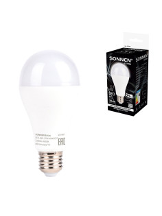 Лампа светодиодная SONNEN EXTRA, 25 (200) Вт, Е27, груша, нейтральный белый, 30000 ч, LED A65-25W-4000-Е27, 457901