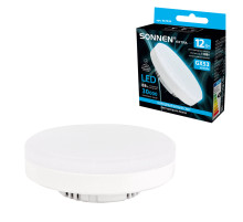 Лампа светодиодная SONNEN EXTRA, 12 (110) Вт, GX53, таблетка, холодный белый, 30000 ч, LED 12W-6500-GX53, 457934