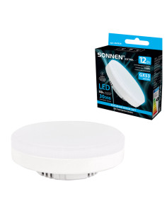 Лампа светодиодная SONNEN EXTRA, 12 (110) Вт, GX53, таблетка, холодный белый, 30000 ч, LED 12W-6500-GX53, 457934